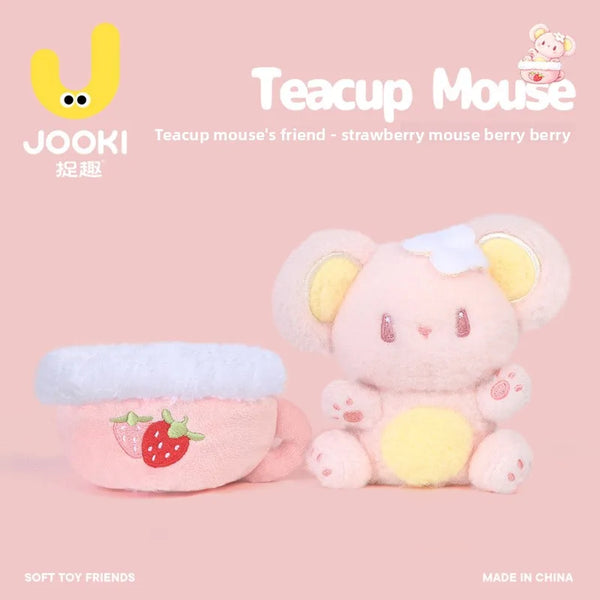 Cute Tea Cup Mouse Stuffed Animals - Strawberry & Friends