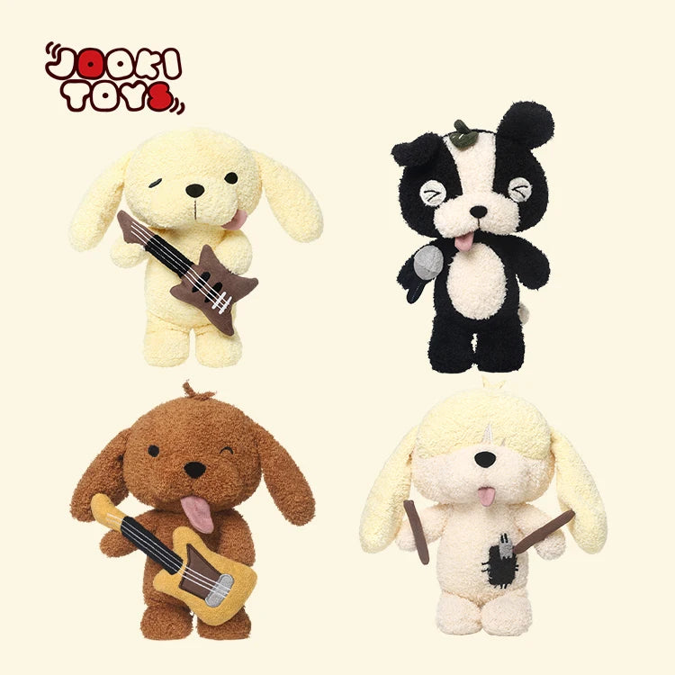 Cute Puppy Band Stuffed Animals - Singer, Drummer & More