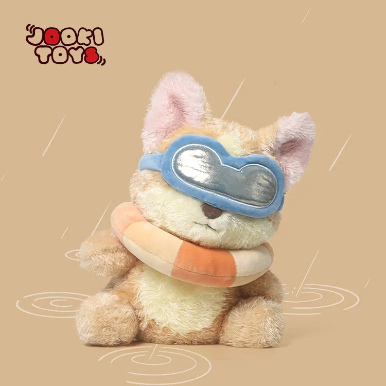 Cute Swimming Corgi Stuffed Animal - Rainy Day Series