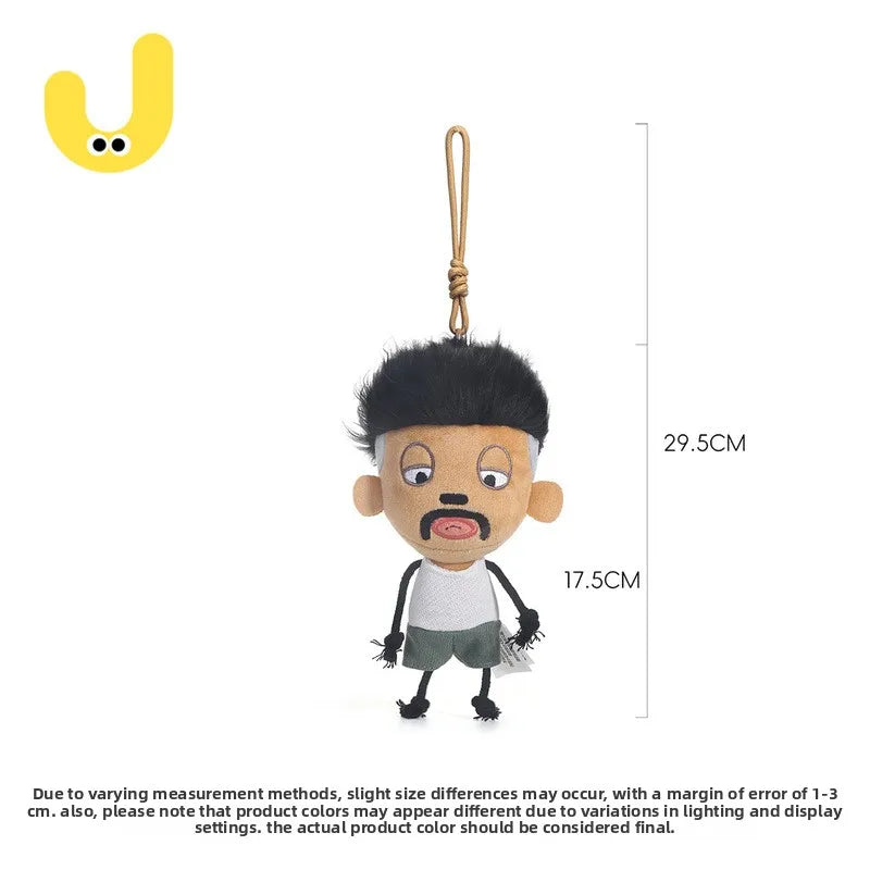 Catchy Old Man Founding-Father Plush Toy - Quirky Figurine Keychain