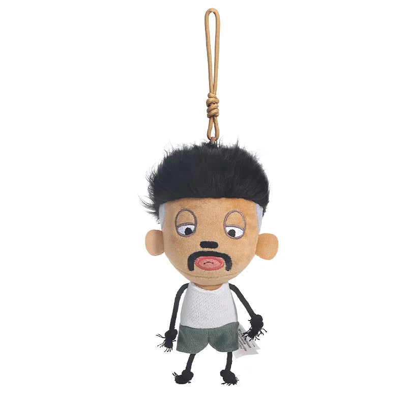 Catchy Old Man Founding-Father Plush Toy - Quirky Figurine Keychain