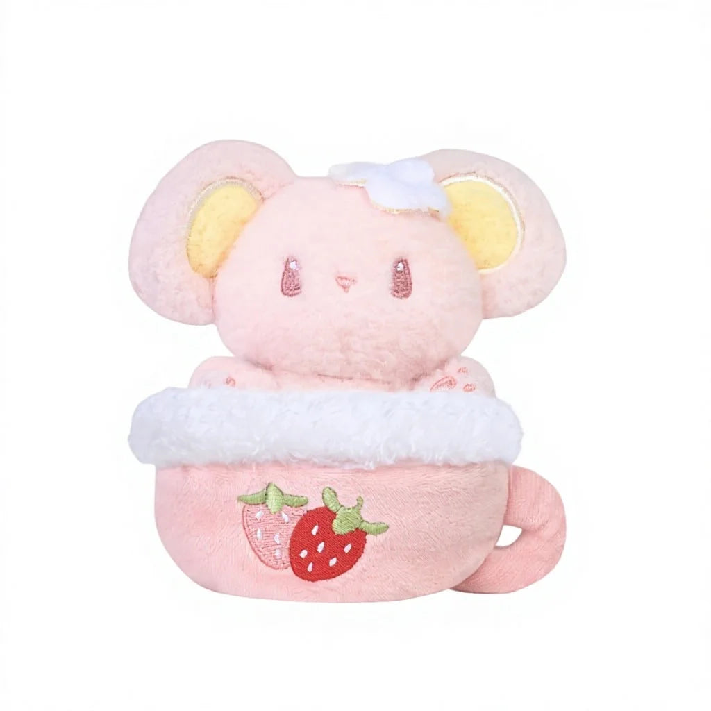 Cute Tea Cup Mouse Stuffed Animals - Strawberry & Friends