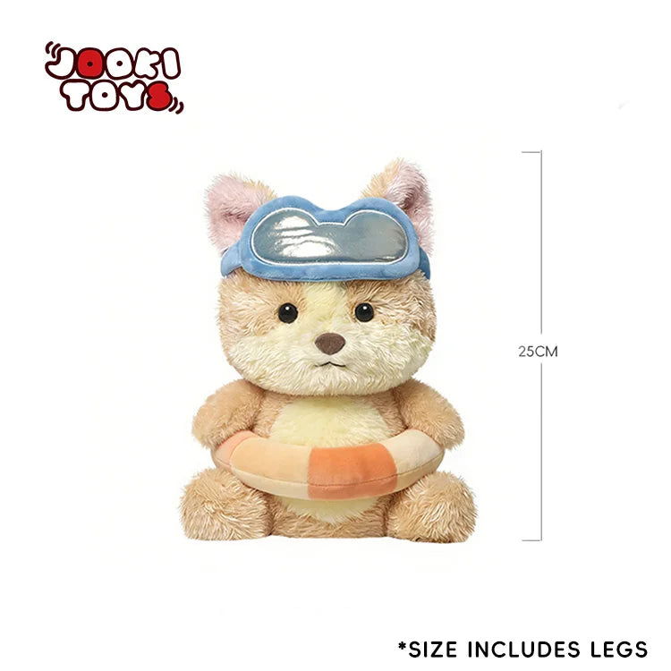 Cute Swimming Corgi Stuffed Animal - Rainy Day Series