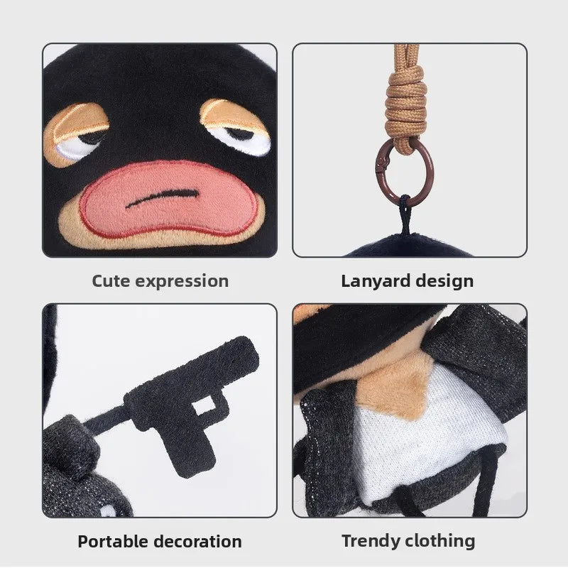 Catchy Fun Mysterious Little Guy Plush Toy - Quirky Figurine Keychain