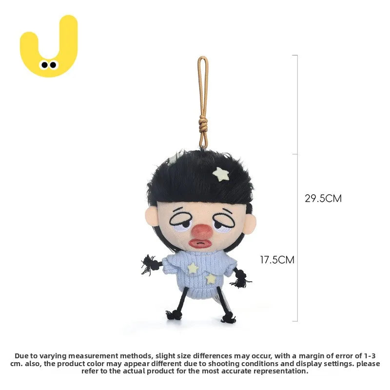 Catchy Fun Star Clown Muzhe Plush Toy - Abstract Figurine Keychain