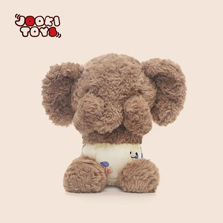 Cute Shy Elephant Stuffed Animal - Embroidered Stress Relief Plush