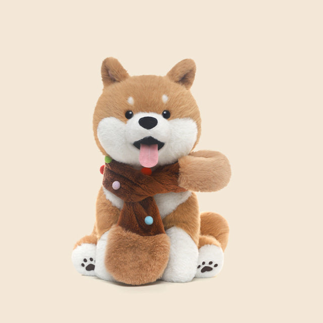 Jooki Shiba Inu Series Doll Plush Toy - Soft PP Cotton Embroidered Stress Relief Stuffed Animal for Kids 34 cm Tall - 1
